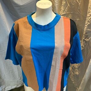 FP Movement by Free People Multicolor Striped Crop Top